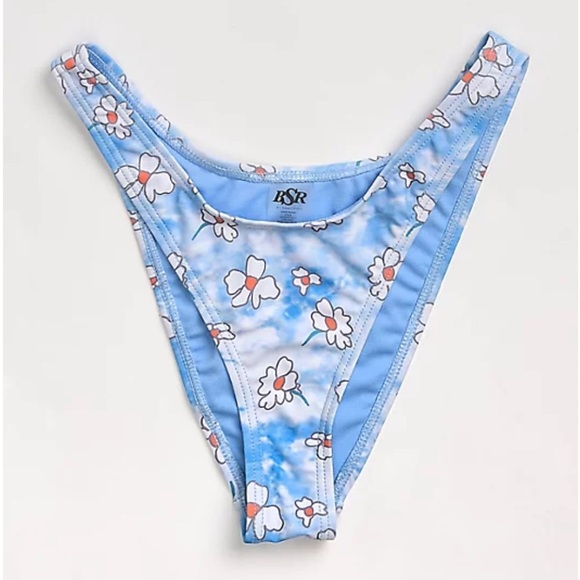 By Samii Ryan Felt Cute Blue Tie Die High Leg Bikini Set - Picture 3 of 5